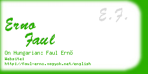 erno faul business card