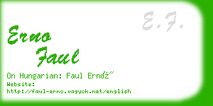 erno faul business card